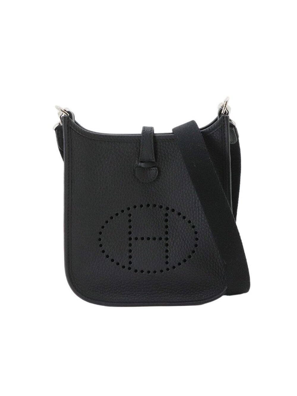 Hermes Evelyne Amazone TPM Shoulder Bag Taurillon Clemence Black